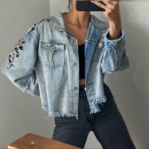 Floral Denim Jacket
